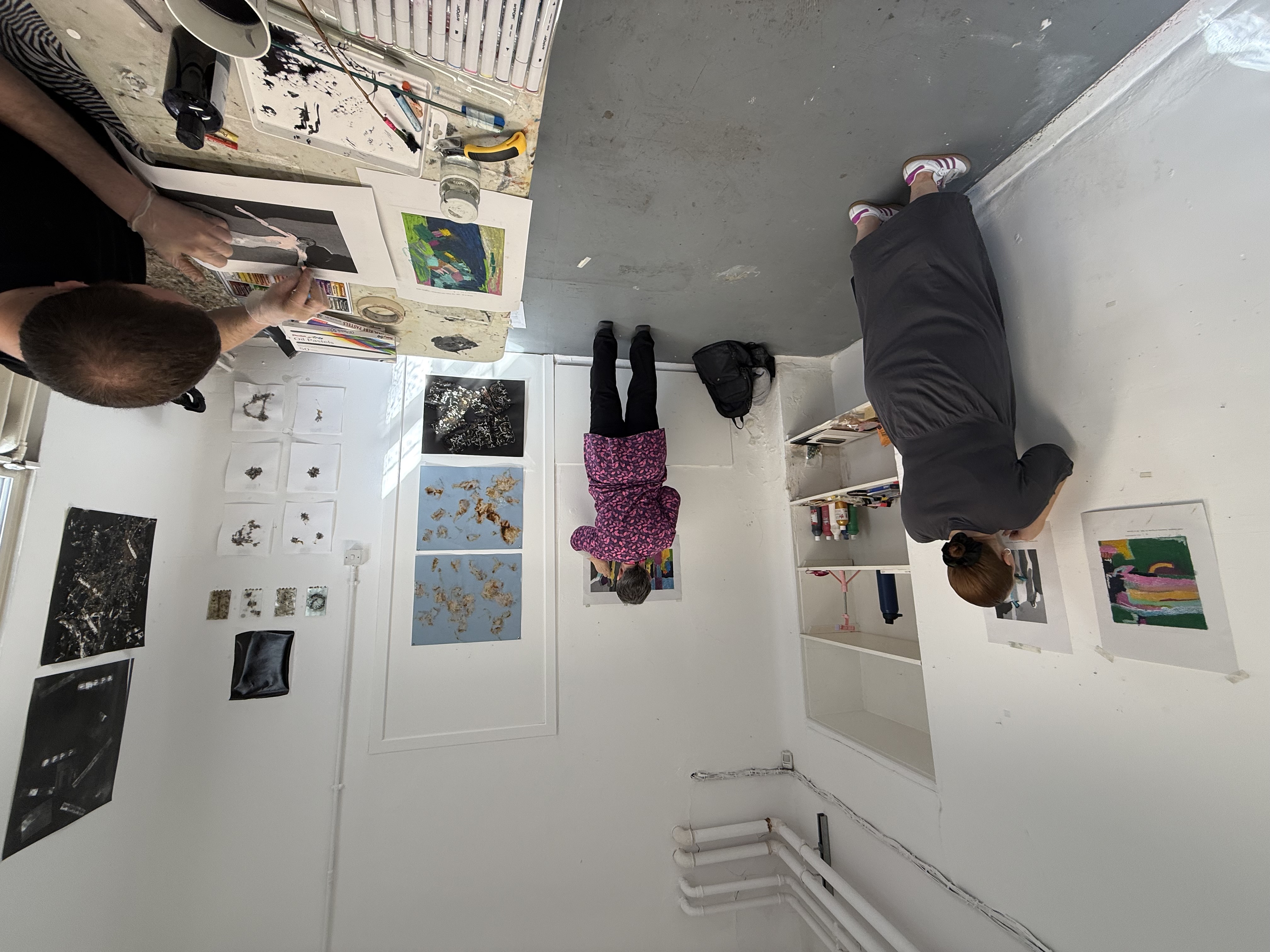 Participants working in a Teal Creatives workshop studio session.